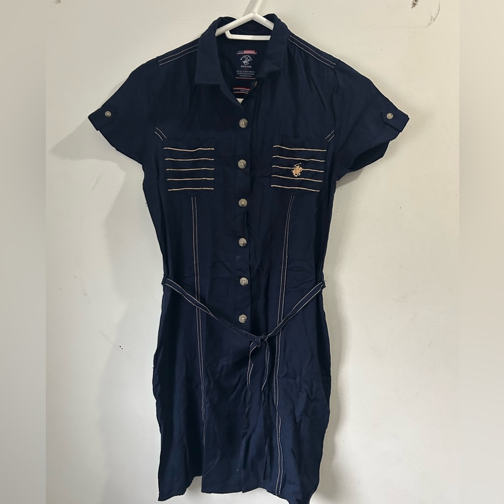 Beverly Hills Polo Club Dark Blue Shirt Dress